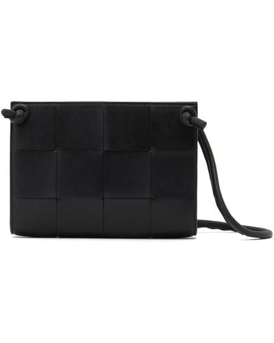 Bottega Veneta Mini Cassette Leather Crossbody Bag - Black
