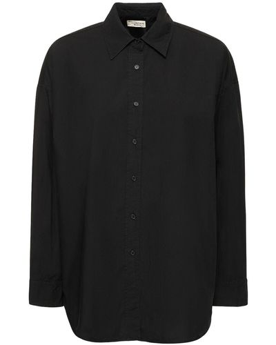 Nili Lotan Mael オーバーサイズコットンシャツ - ブラック