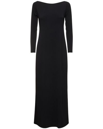 Leslie Amon Zahia Stretch Jersey Maxi Dress - Black