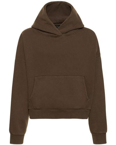 Entire studios Heavy Hood Washed Cotton Hoodie - Brown