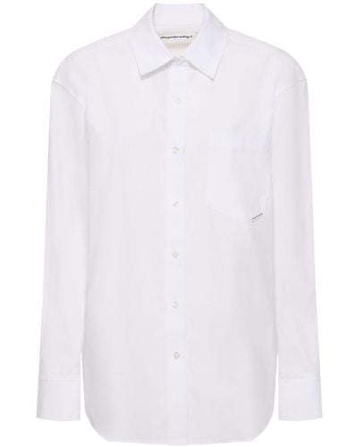 Alexander Wang Boyfriend-hemd Aus Baumwolle - Weiß