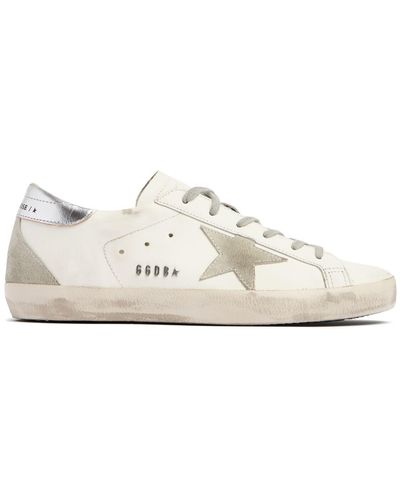 Golden Goose 20mm Super Star Leather & Suede Sneakers - White