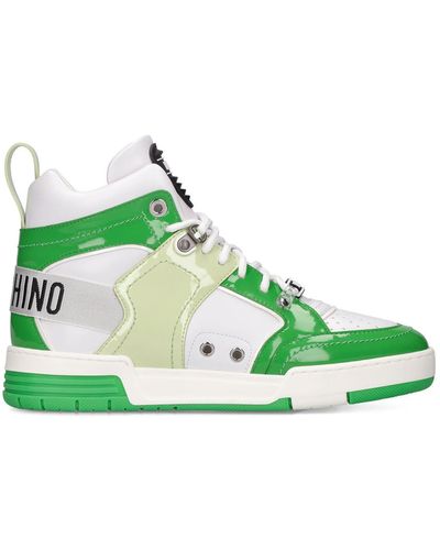 Moschino Sneakers altas de piel sintética 40mm - Verde
