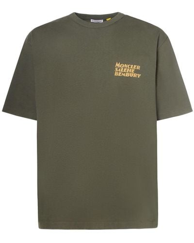 Moncler Genius Baumwoll-t-shirt "moncler X Salehe Bembury" - Grün
