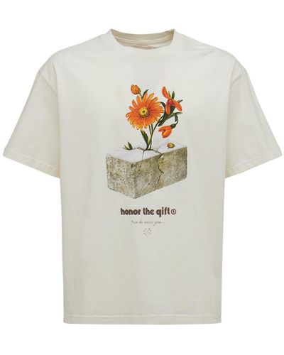 Honor The Gift Inner City Love Print Cotton T-shirt - Natural