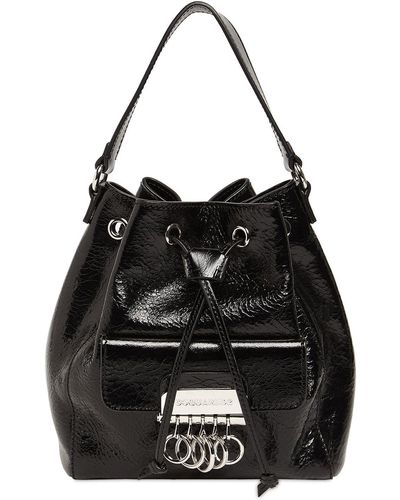 DSquared² Small Leather Bucket Bag - Black