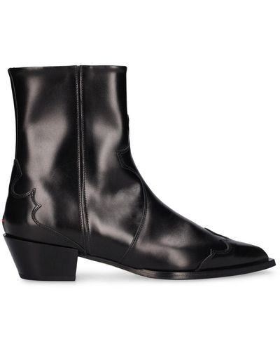 Aeyde 40mm Hester Leather Ankle Boots - Black
