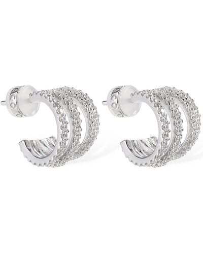 Apm Monaco Five-Hoop Crystal Earrings - White