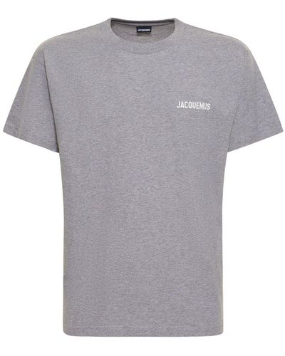 Jacquemus T-Shirt mit Logo-Print - Grau