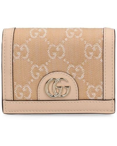 Gucci Ophidia GG Card Case Wallet - Natural