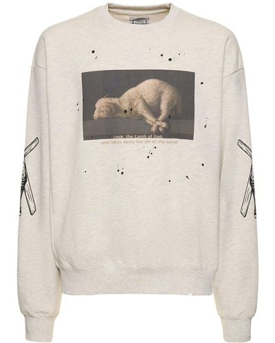 Someit Sacrifice Vintage Cotton Crew Sweatshirt - Gray