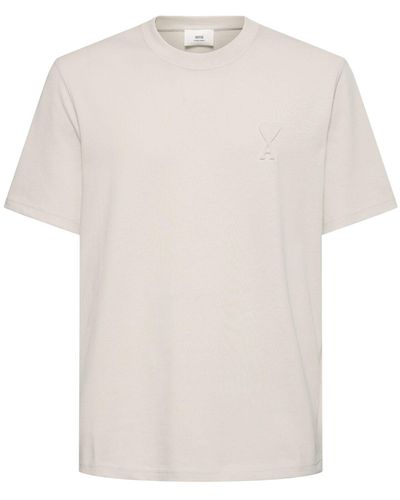 Ami Paris T-shirt Aus Baumwolle "adc" - Weiß