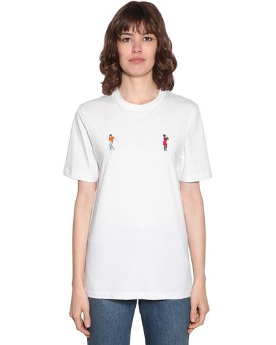 Kirin T-shirt "dancers" In Jersey Di Cotone - Bianco