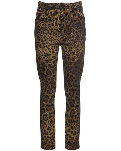 Dolce & Gabbana Jeans In Denim Leopard - Multicolore