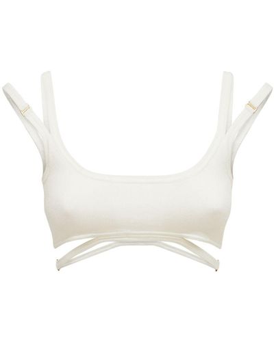 Dion Lee Lvr Exclusive Sujetador De Mezcla De Viscosa - Blanco