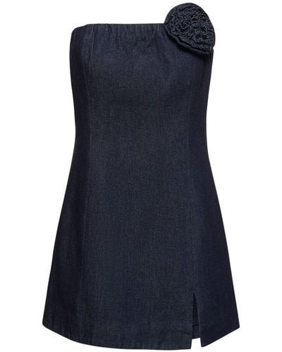 THE GARMENT Eclipse Boob Cotton Mini Dress - Blue