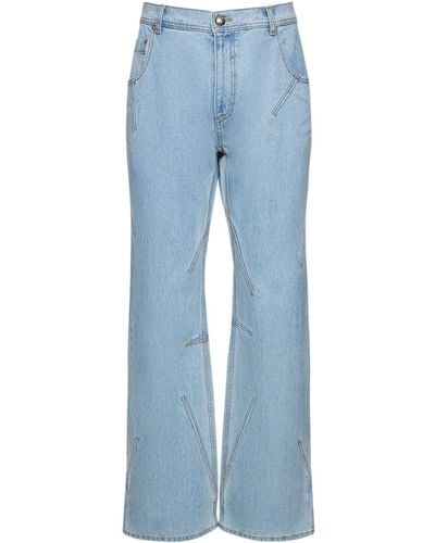 ANDERSSON BELL Jeans Aus Beschichteter Baumwolle "tripot" - Blau