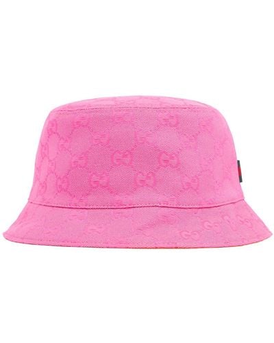 Gucci Hut Aus Canvas - Pink
