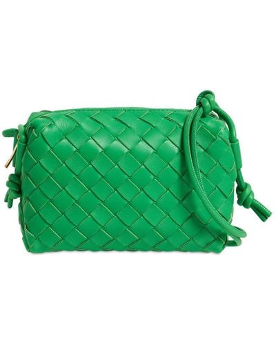 Bottega Veneta Mini Loop Leather Shoulder Bag - Green