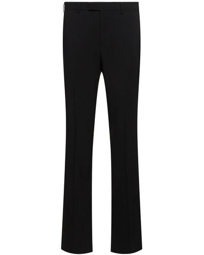 Laneus Straight Wool Blend Formal Pants - Black