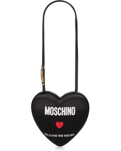 Moschino Bolso heartbeat de satén - Negro