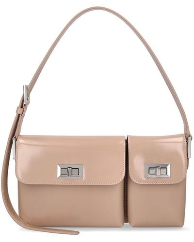 BY FAR Billy Semi Patent Leather Shoulder Bag - Pink