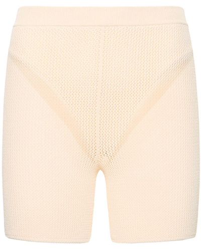 Live The Process Nyx Knitted High Waist Shorts - White