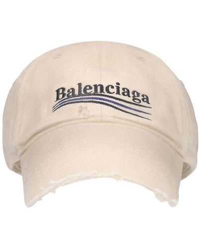 Balenciaga Political Campaign Cotton Hat - Natural