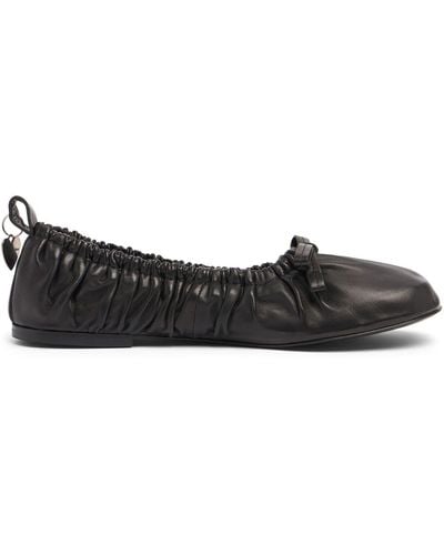 Acne Studios Bailarinas de piel 10mm - Negro