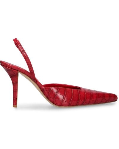 Gia Borghini 85Mm Octavie Faux Leather Court Shoes - Red