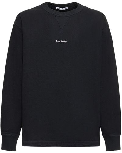 Acne Studios Stamp Logo Crewneck Sweatshirt - Blue