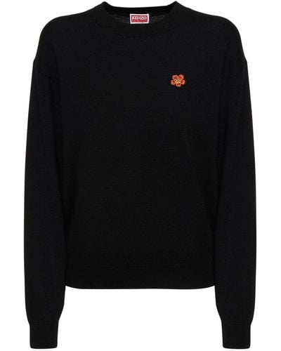 KENZO Boke Flower Crest ウールセーター - ブラック