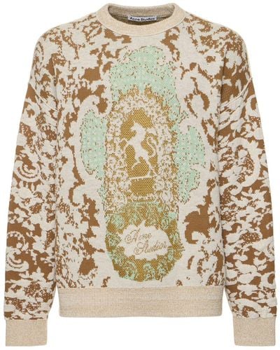 Acne Studios Korse Love Letter Jacquard Wool Sweater - Multicolor
