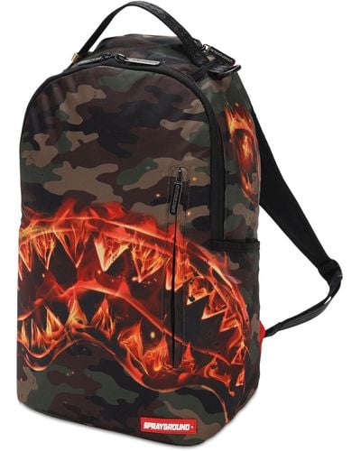 Sprayground Fire Shark Backpack - Multicolor