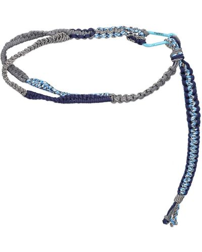 Alanui Ceinture en corde avec mousqueton de fermeture - Bleu