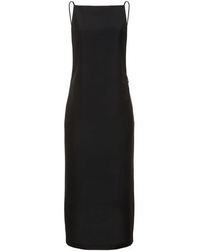 AURALEE Tropical Wool & Mohair Long Dress - Black