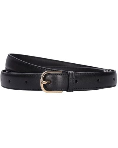 Totême 2.5cm Slim Leather Belt - Black