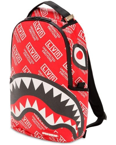 Sprayground Lvr Edition Small Logo Printed Backpack - Red