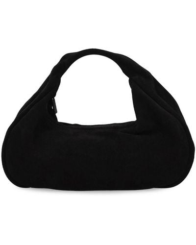 St. Agni Bon Bon Suede Top Handle Bag - Black