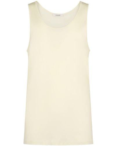 Lemaire Tank top in cotone a costine - Neutro