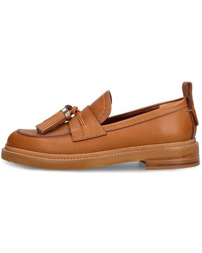 See By Chloé 25Mm Skye Leather Loafers - Brown