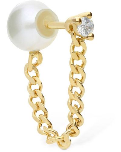 Delfina Delettrez 18kt Unchain My Art Pearl Mono Earring - Metallic