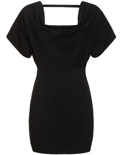 Alexander Wang Cotton Mini Dress W/ Open Back - Black