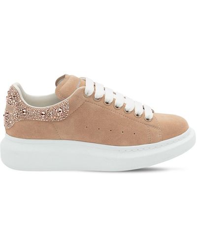 Alexander McQueen 45mm Leather & Suede Trainers - Brown