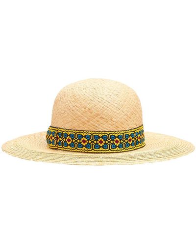 Borsalino Sombrero Panama De Paja - Metálico