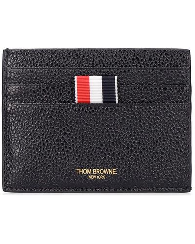 Thom Browne Grain Leather Cardholder - Black
