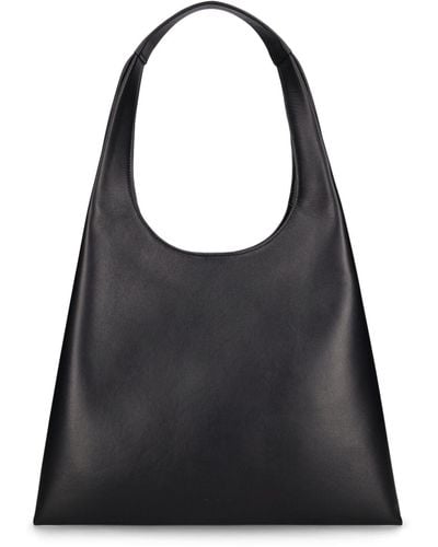 Aesther Ekme Midi Shopper Smooth Leather Bag - Black