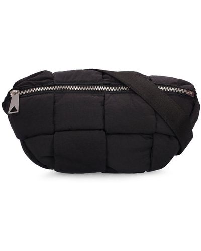 Bottega Veneta Intreccio Padded Nylon Belt Bag - Black