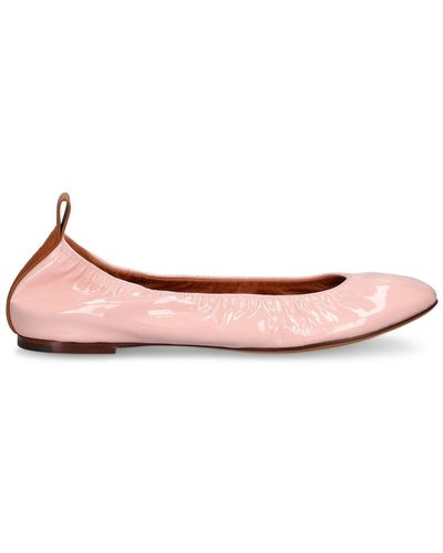 Lanvin 5Mm Patent Leather Ballerinas - Pink