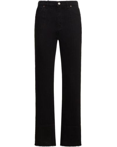 Victoria Beckham High-Waist Tapered Crop Jeans - Black
